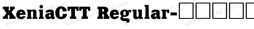 XeniaCTT Regular字体转换